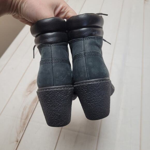 Timberland earthkeepers amston black nubuck wedge wedges boots - Picture 6 of 10